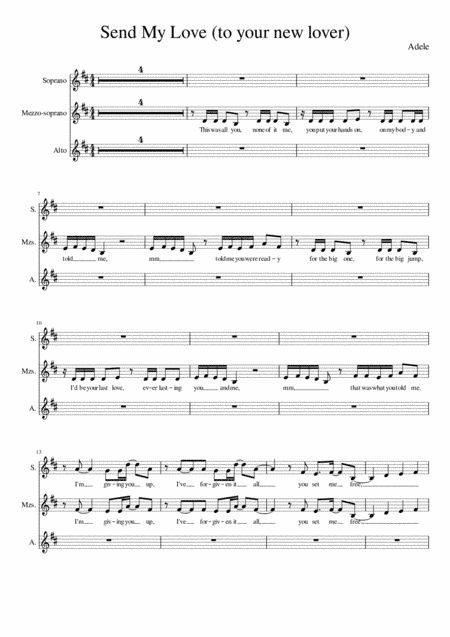 Send My Love (to Your New Lover) (arr. Deborah Allenby)