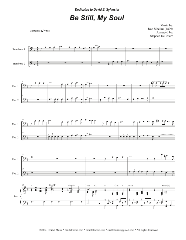 Be Still, My Soul (Trombone Duet) (arr. Stephen DeCesare)