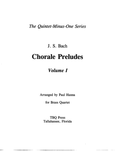 Chorale Preludes, Volume I (arr. Paul Hanna)