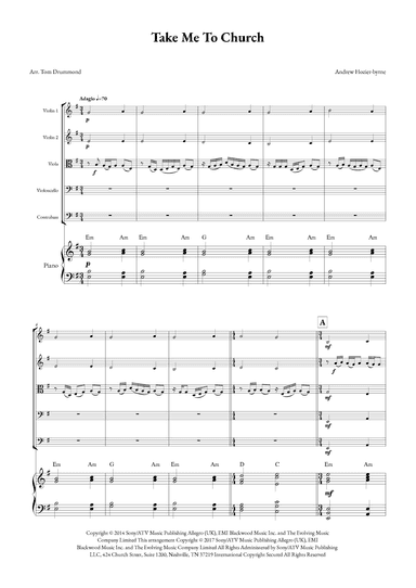 Take Me To Church (arr. Tom Drummond)