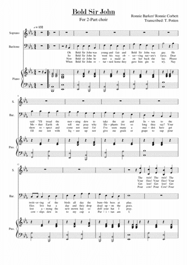 Bold Sir John (arr. Tom Potten)