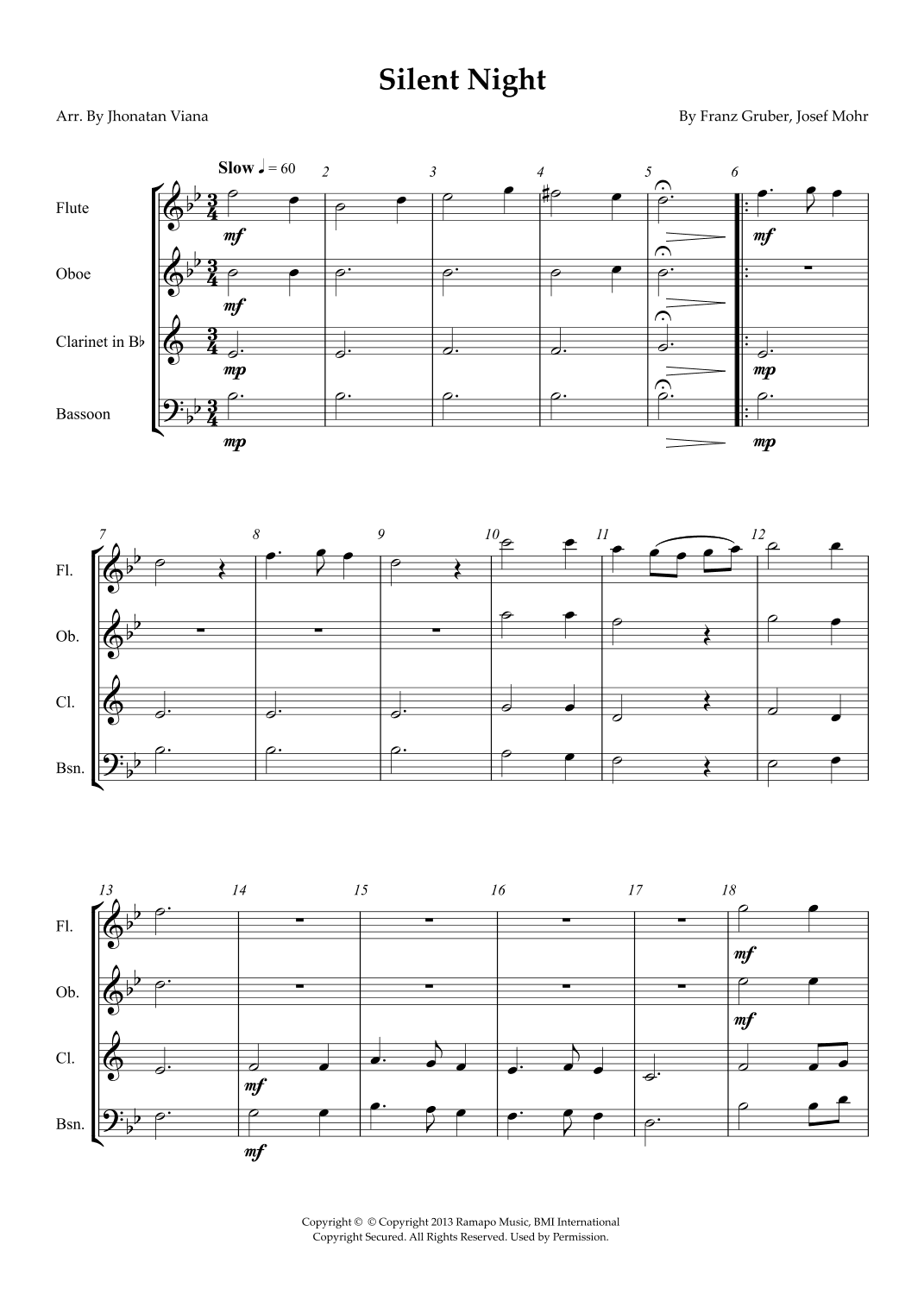 Silent Night (arr. Jhonatan Lucio Viana)