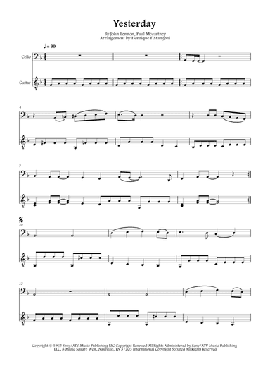 Yesterday (arr. Henrique F Mangoni)