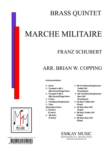 MARCHE MILITAIRE – BRASS QUINTET (arr. BRIAN W. COPPING)