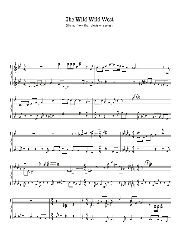 The Wild Wild West (arr. Biegler)