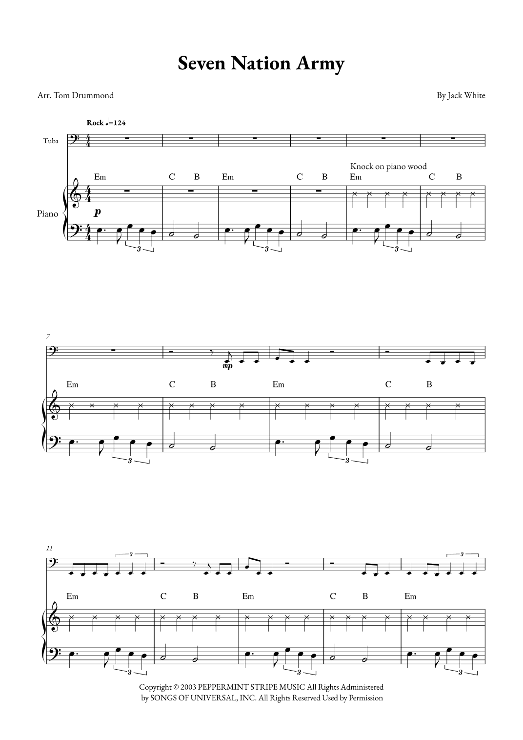 Seven Nation Army (arr. Tom Drummond)