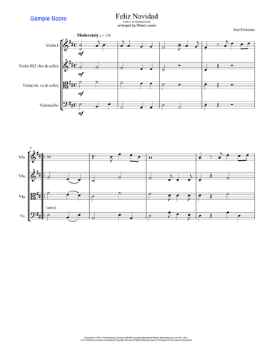 Feliz Navidad (arr. Sherry Lewis Publishing)