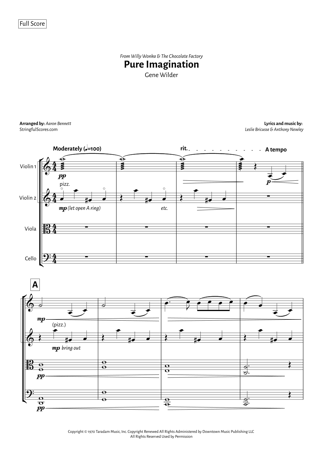 Pure Imagination (arr. Aaron Bennett)
