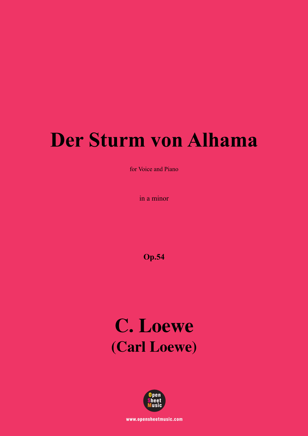 C. Loewe-Der Sturm von Alhama,in a minor,Op.54 (arr. OSM Press)