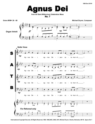 Agnus Dei (All Saints Millennium Celebration Mass)