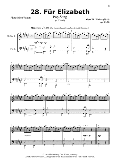 For Elizabeth (from Woodwind Pop Romanticists)