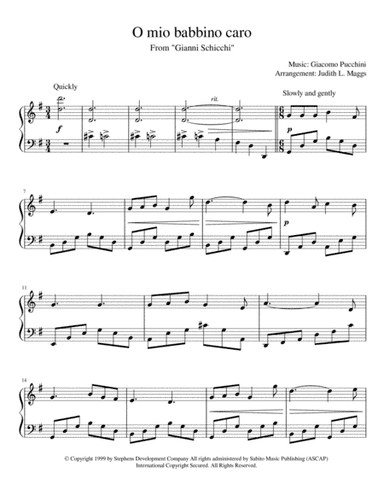 O Mio Babbino Caro (arr. Judith. L. Maggs)