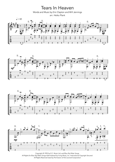 Tears In Heaven (arr. Heiko Plank)