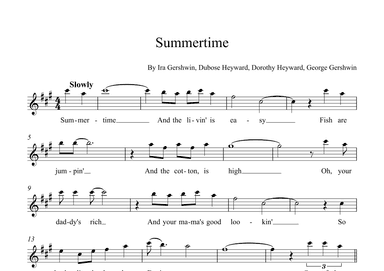 Summertime (arr. Alex Nunes Rodrigues)