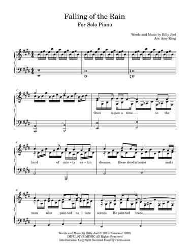 Falling Of The Rain (arr. Amy King)