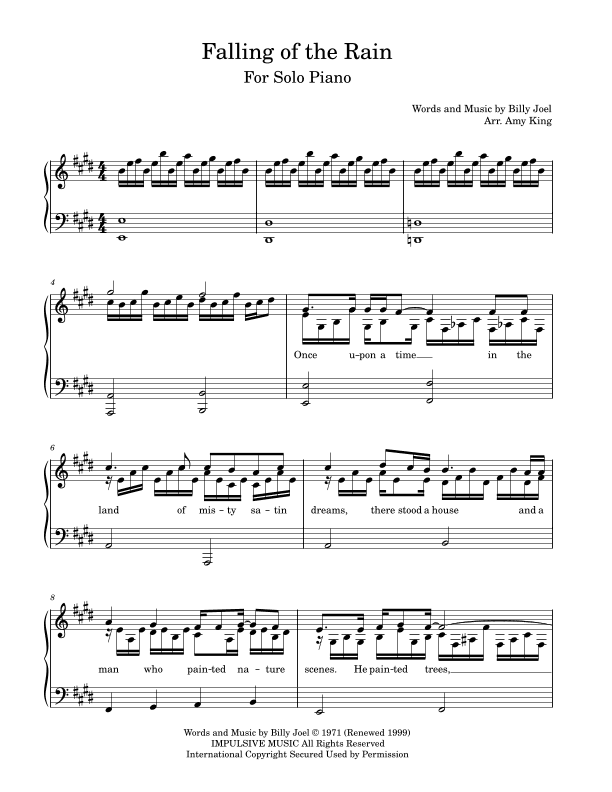 Falling Of The Rain (arr. Amy King)
