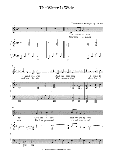 The Water Is Wide - Vocal Arrangement (arr. Ian Rae)