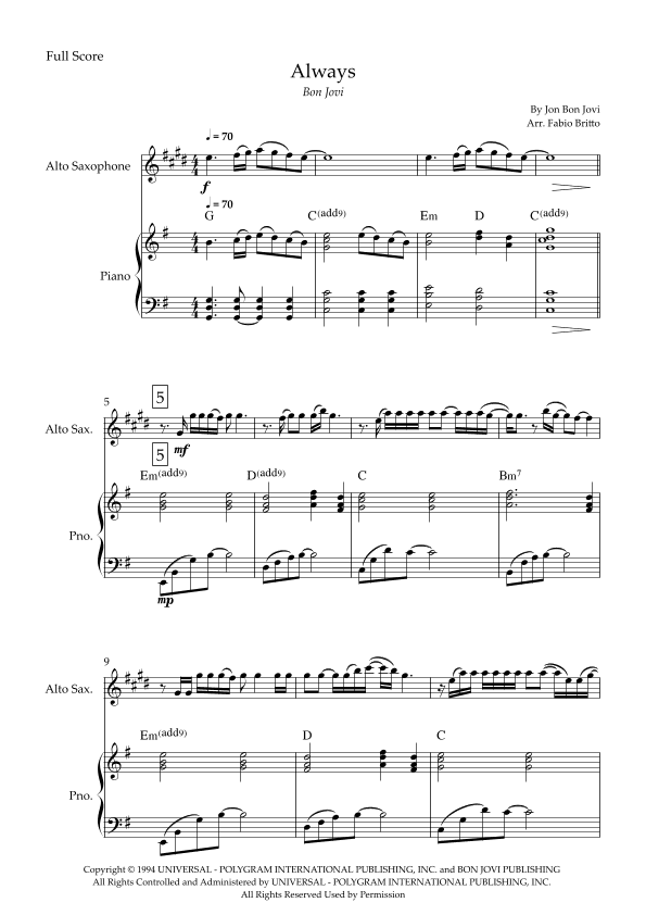 Always (arr. Fabio Britto)