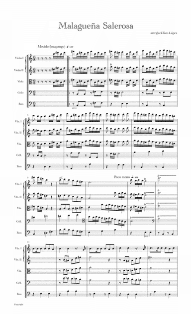 Malaguena Salerosa (arr. Ulises López Luna)