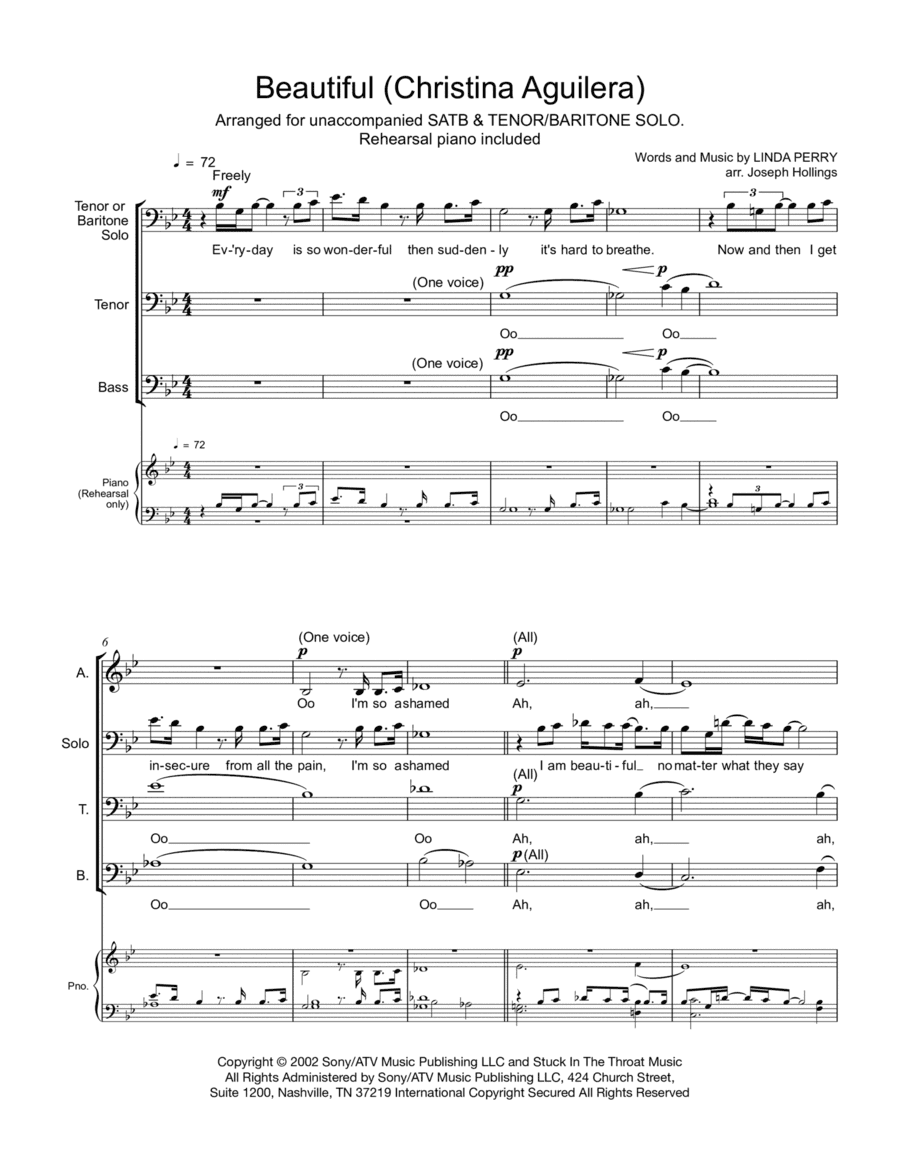 Beautiful (arr. Joseph Hollings)