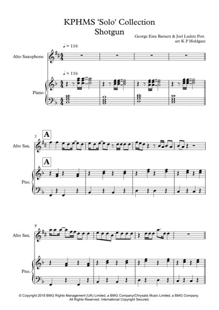 Shotgun (arr. Kevin P Holdgate)