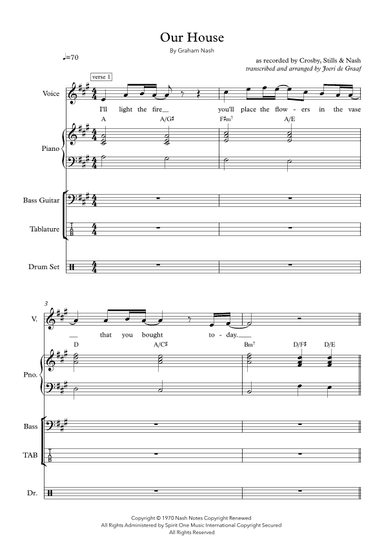 Our House (arr. Joeri de Graaf)