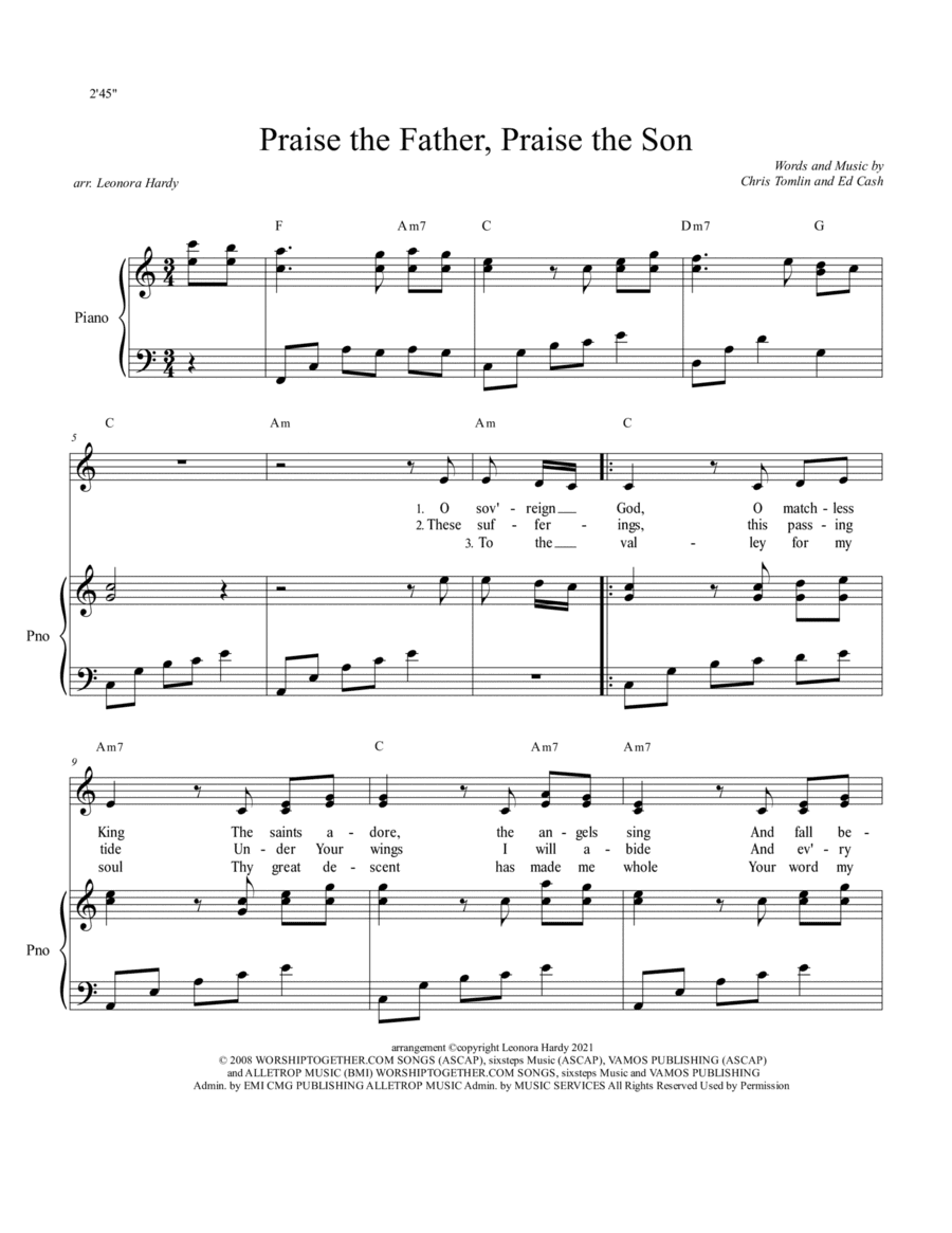 Praise The Father, Praise The Son (arr. Leonora Hardy)