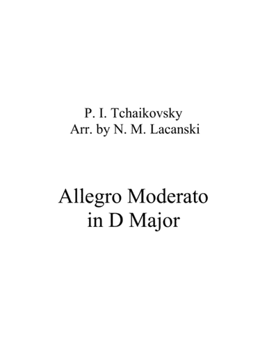 Allegro moderato in D Major (arr. Nick Lacanski)
