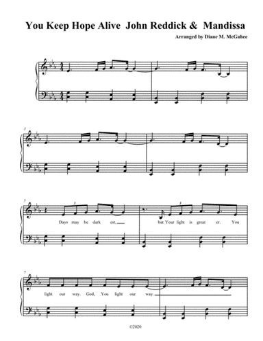 You Keep Hope Alive (arr. Diane M. McGahee)