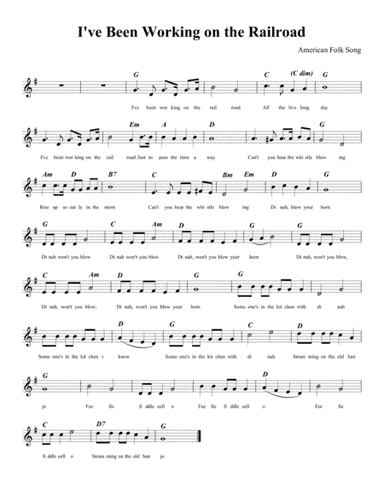 I've Been Working on the Railroad (arr. Be'eri Moalem)