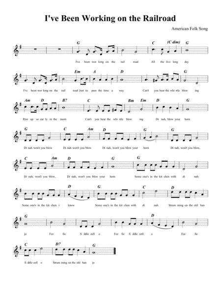 I've Been Working on the Railroad (arr. Be'eri Moalem)