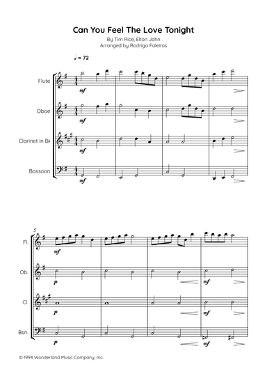 Can You Feel The Love Tonight (arr. Rodrigo Faleiros)