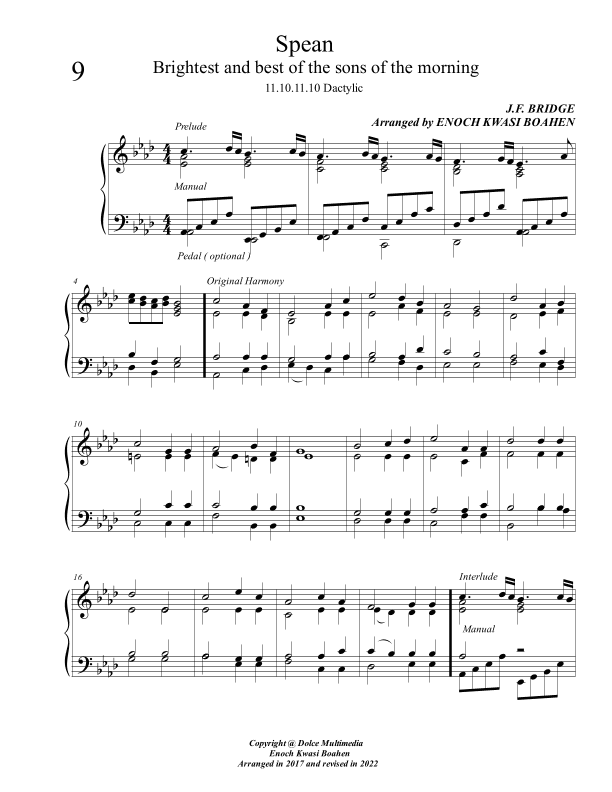 Spean ( Hymn tune ) (arr. Enoch Kwasi Boahen)