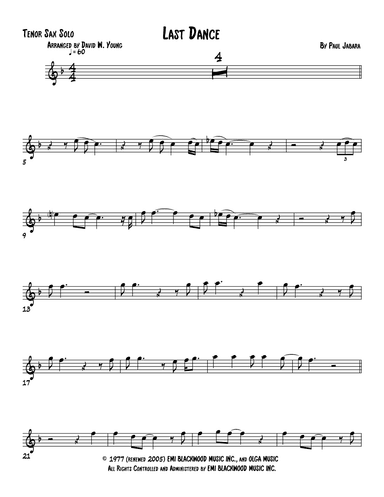 Last Dance (arr. David W. Young)