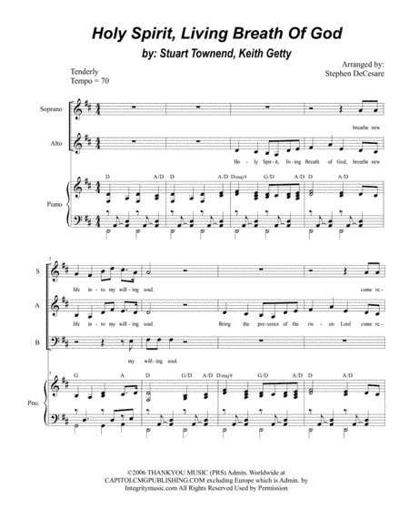 Holy Spirit, Living Breath Of God (arr. Stephen DeCesare)