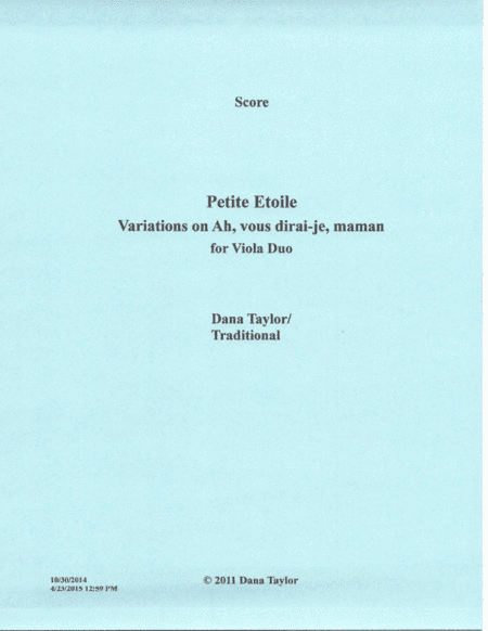 Petite Etoile (arr. Dana Taylor)