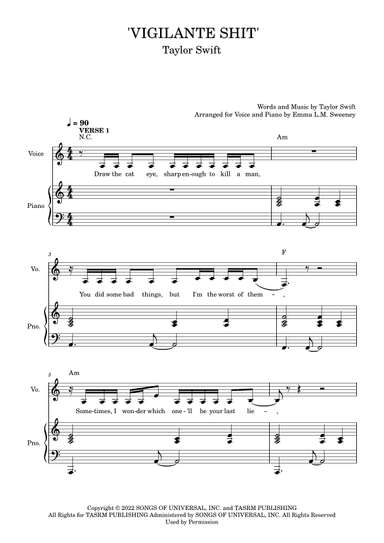 Vigilante Shit (arr. Emma L.M. Sweeney)