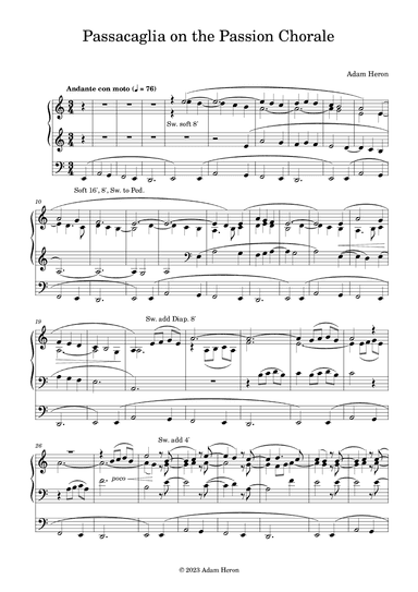 Passacaglia on the Passion Chorale