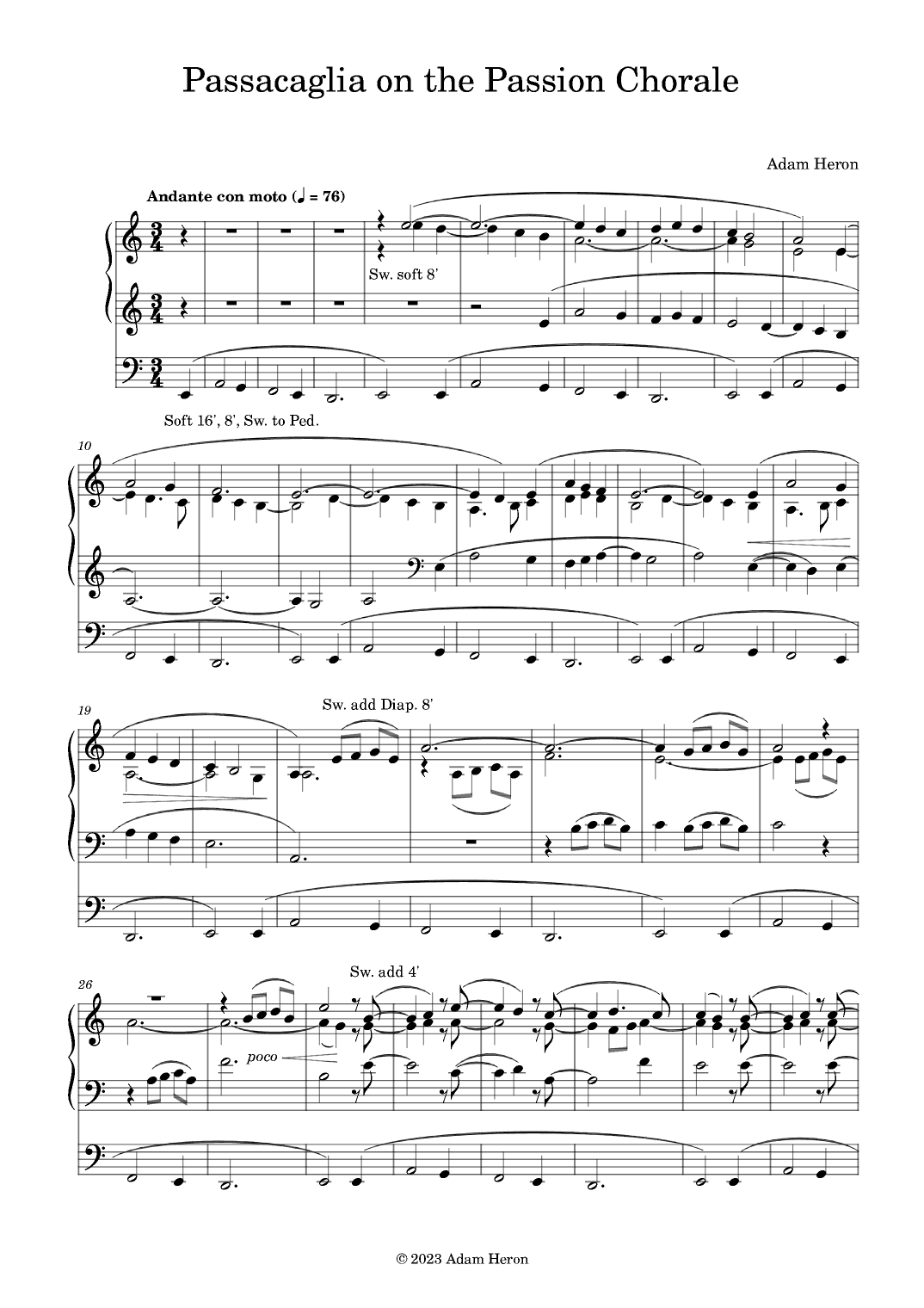 Passacaglia on the Passion Chorale