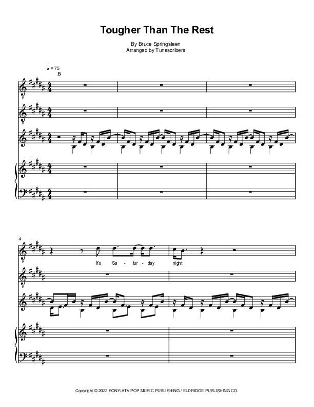 Tougher Than The Rest (arr. Tunescribers)