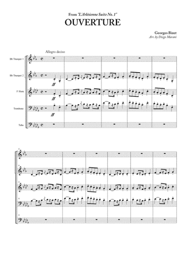 "L'Arlesienne Suite No. 1" for Brass Quintet (arr. Diego Marani)
