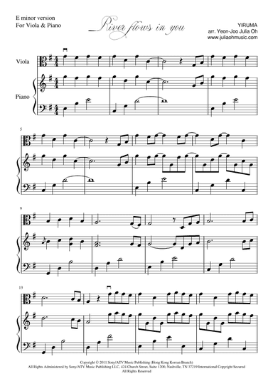 River Flows In You (arr. Julia Yeon-Joo Oh)