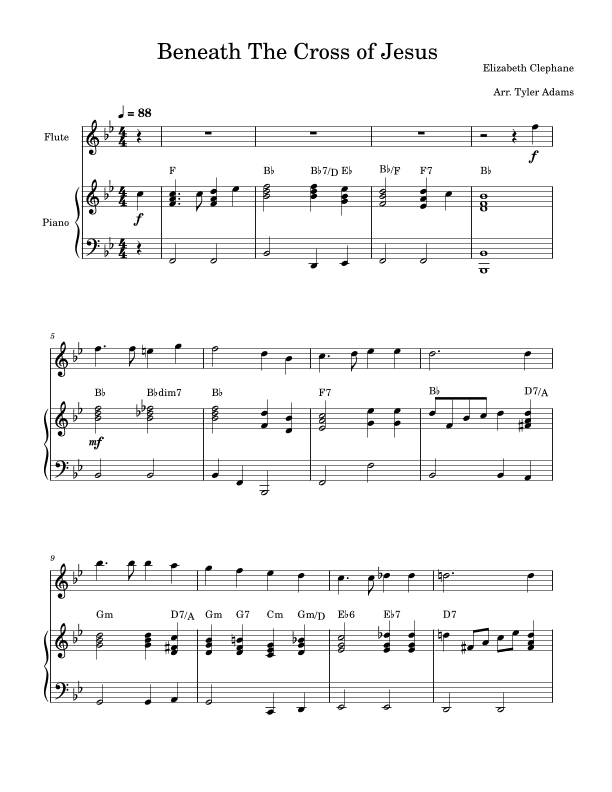 Beneath The Cross Of Jesus (arr. Tyler Adams)