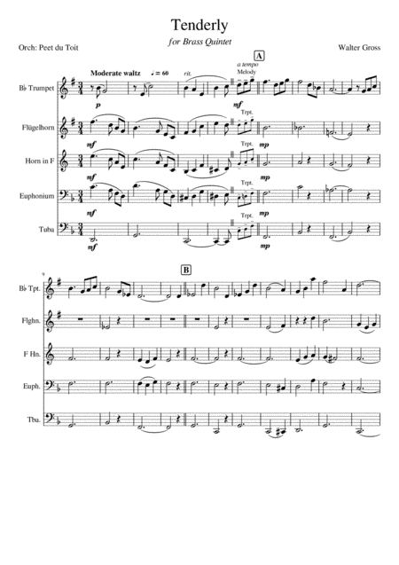 Tenderly (arr. Peet du Toit)