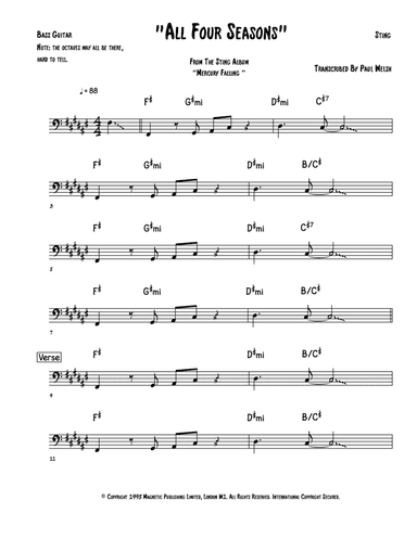 All Four Seasons (arr. Accubass)