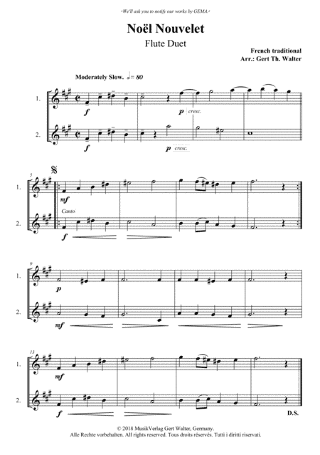 Noel Nouvelet (arr. Gert Th. Walter)