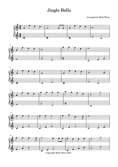 Jingle Bells for Small 15 String Harp (arr. Molly Khan)