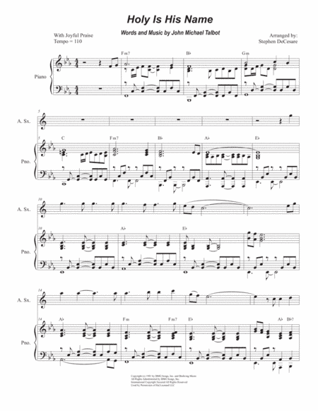 Holy Is His Name (arr. Stephen DeCesare)