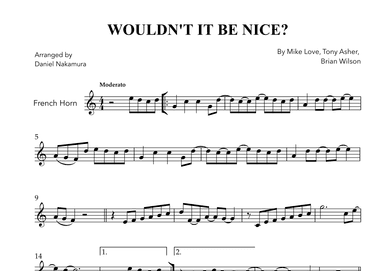 Wouldn't It Be Nice (arr. Daniel Nakamura)