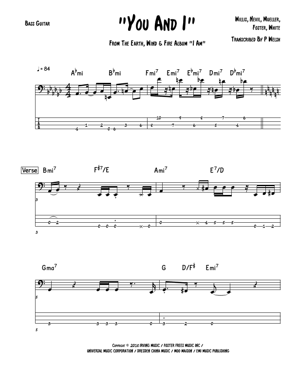 You And I (arr. Accubass)